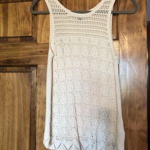 American eagle white sweater tank top